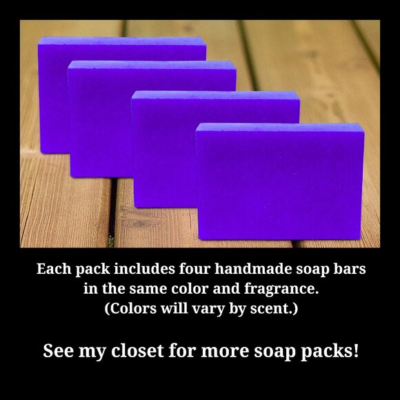 NEW Men's Sandalwood, Musk, & Vanilla scented handmade soap. Pack of 4 soap bars - Picture 3 of 5